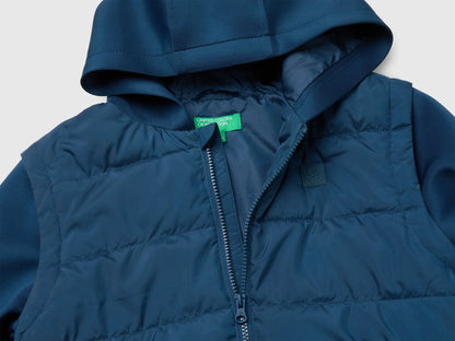 Benetton Dark Blue Boys Jacket with Detachable Sleeves SKU: 2KL9CN07H_37T Image 03