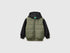 Benetton Military Green Boys Jacket with Neoprene Inserts SKU: 2KL9GN04P_07N Image 01