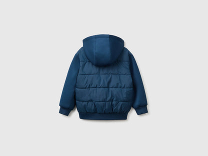 Benetton Dark Blue Boys Jacket with Neoprene Inserts SKU: 2KL9GN04P_37T Image 02