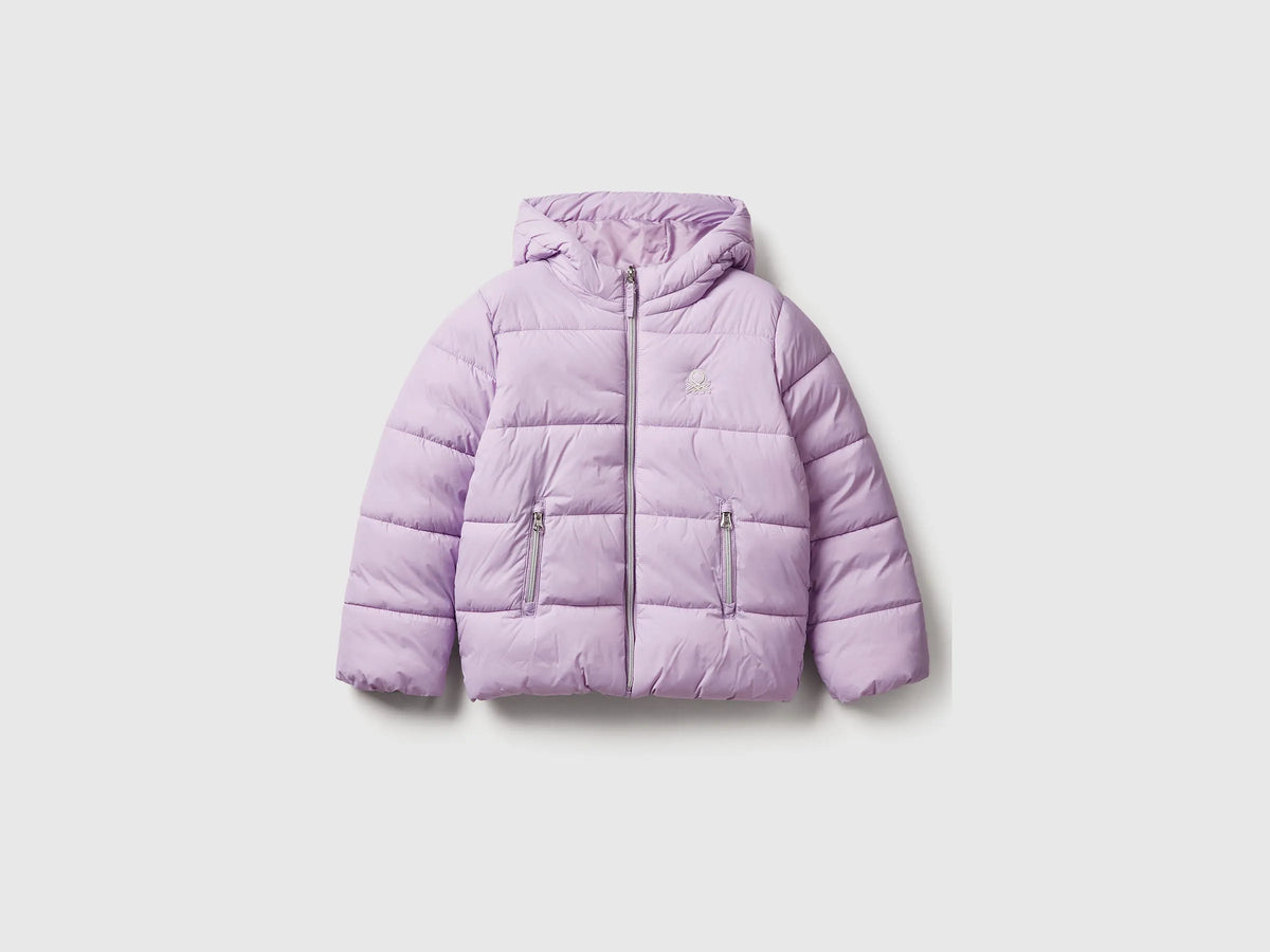 Benetton Lilac Girls Rain Defender Nylon Jacket SKU: 2LETCN04Y_054 Image 01