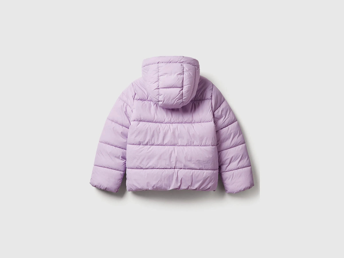 Benetton Lilac Girls Rain Defender Nylon Jacket SKU: 2LETCN04Y_054 Image 02