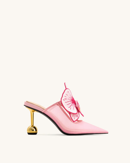 JW PEI Pink Women Sofia Orchid Sphere Heel Mules  SKU: 2MS83X001-4_Pink Image 01