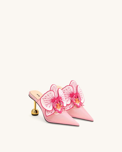 JW PEI Pink Women Sofia Orchid Sphere Heel Mules  SKU: 2MS83X001-4_Pink Image 03