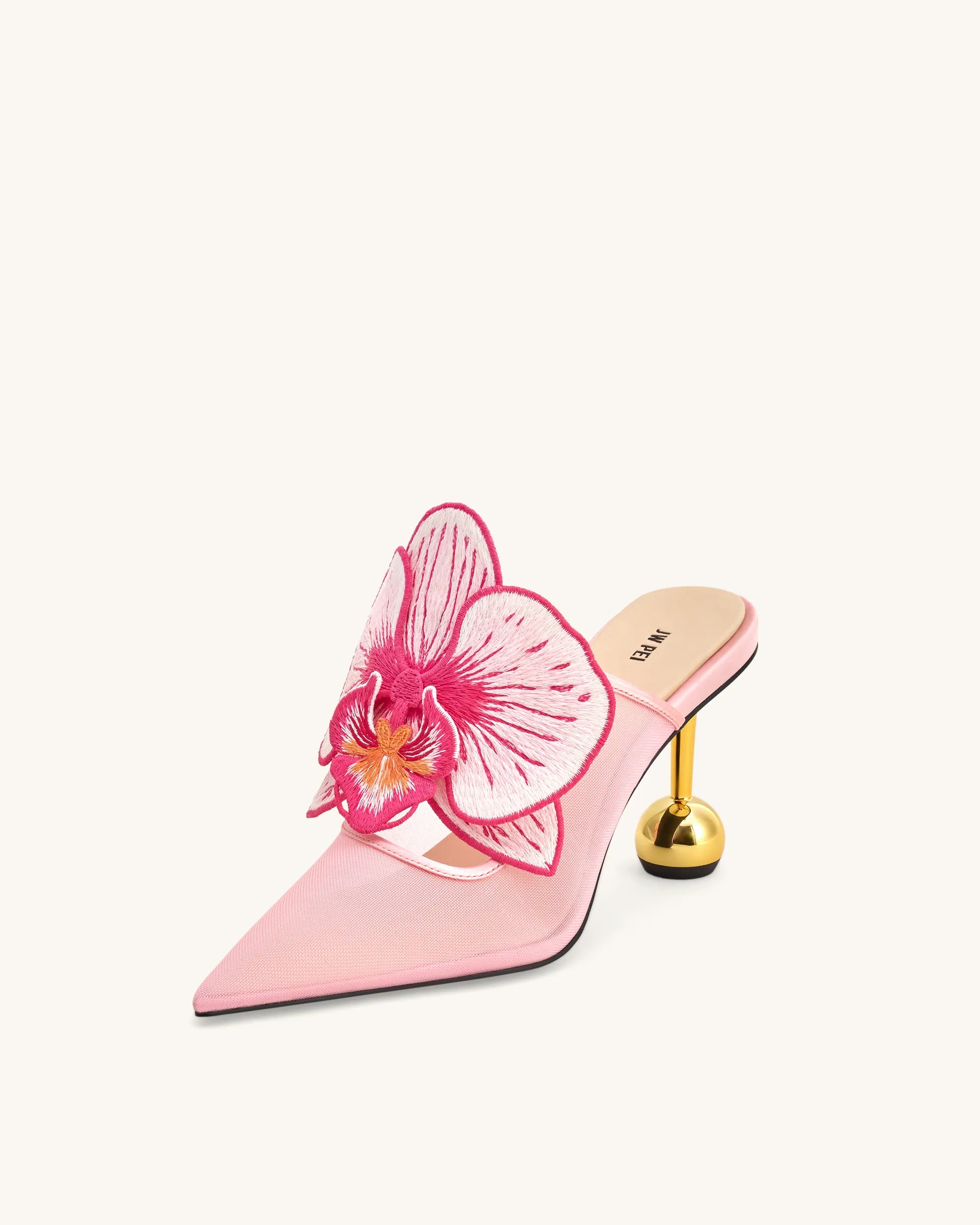 JW PEI Pink Women Sofia Orchid Sphere Heel Mules  SKU: 2MS83X001-4_Pink Image 05