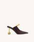 JW PEI Deep Burgundy Women Sofia Metal Accent Sphere Heel Mules  SKU: 2MS83X002-4_Deep Burgundy Image 01