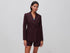 Benetton Dark Brown Women Double-Breasted Blazer SKU: 2NKCDW03X_901 Image 01