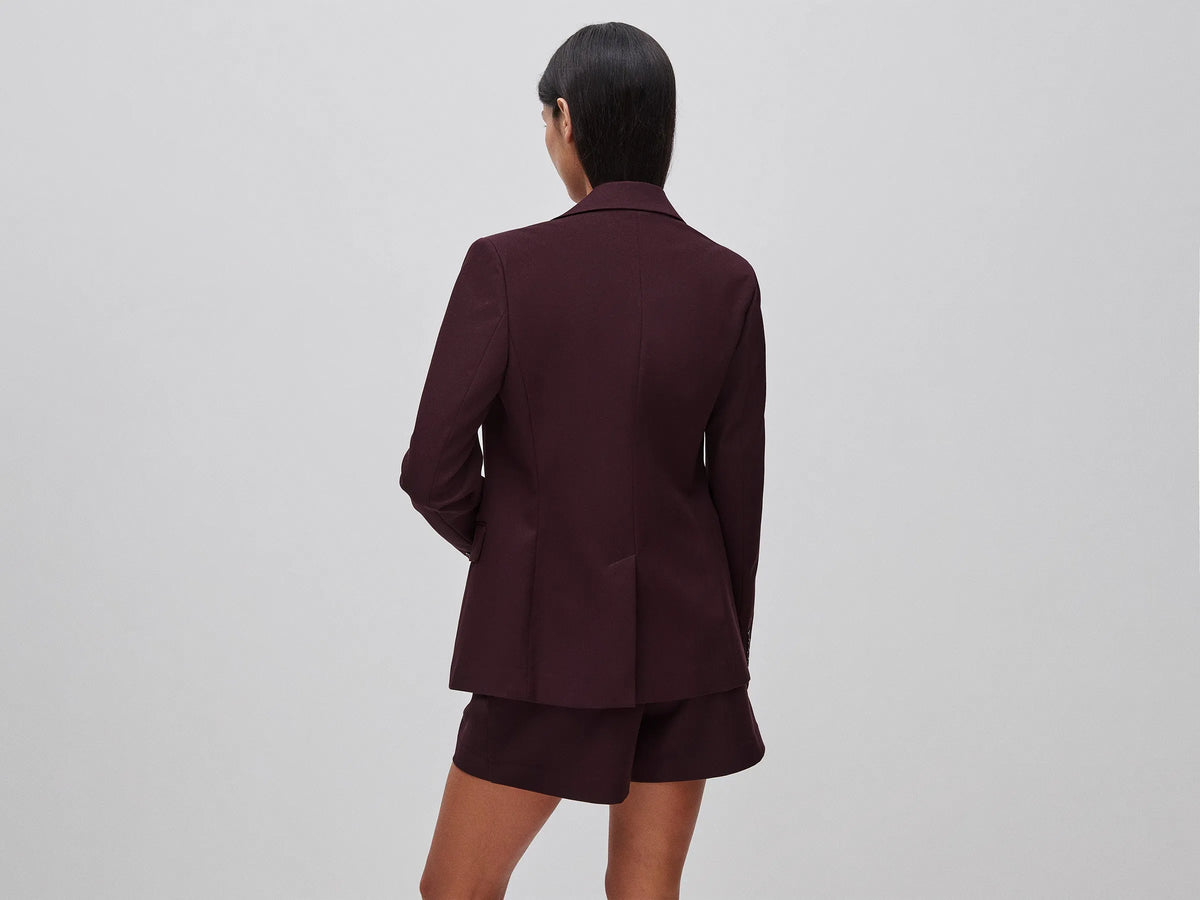 Benetton Dark Brown Women Double-Breasted Blazer SKU: 2NKCDW03X_901 Image 02