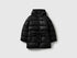 Benetton Black Girls Long Jacket with Belt SKU: 2NQRCN06O_100 Image 01