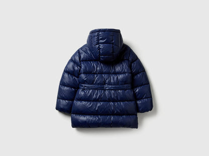 Benetton Dark Blue Girls Long Jacket with Belt SKU: 2NQRCN06O_252 Image 02