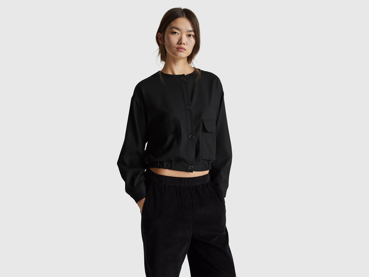 Benetton_Black_Flannel Jacket_2QIKDN08N_100_01