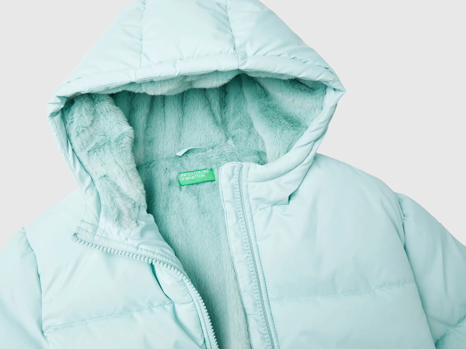 Benetton_Aqua_Padded Jacket with Hood_2SJ1CN05D_17H_03