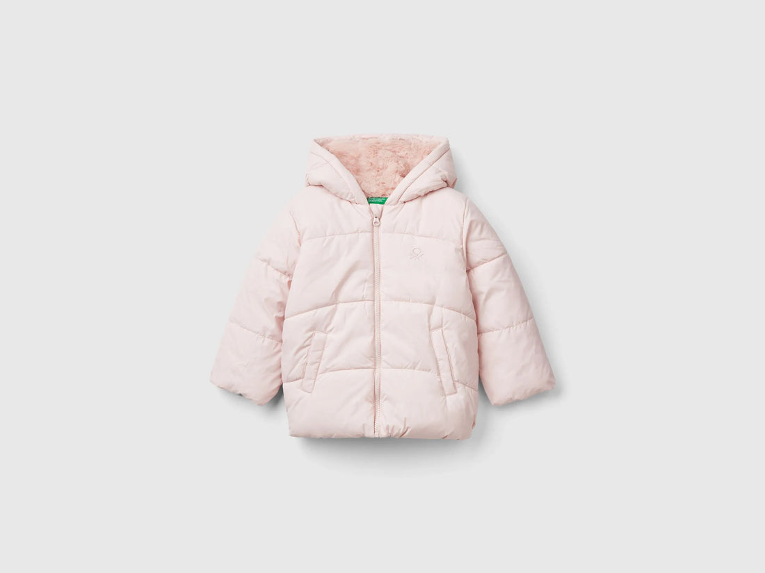 Benetton_Soft Pink_Padded Jacket with Hood_2SJ1GN03I_3V5_01