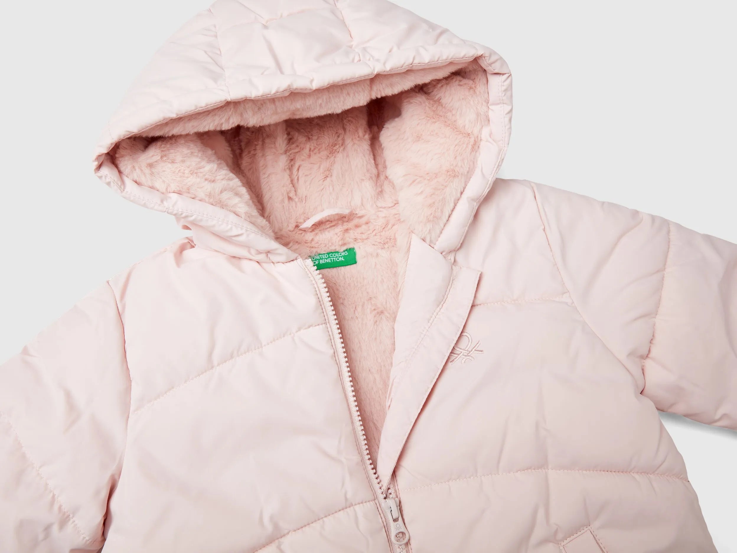 Benetton_Soft Pink_Padded Jacket with Hood_2SJ1GN03I_3V5_03