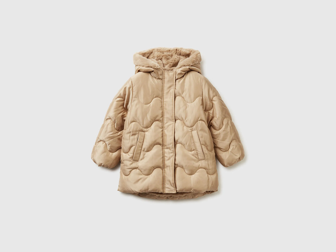 Benetton_Beige_Shiny Nylon Jacket_2SVKGN045_1K3_01