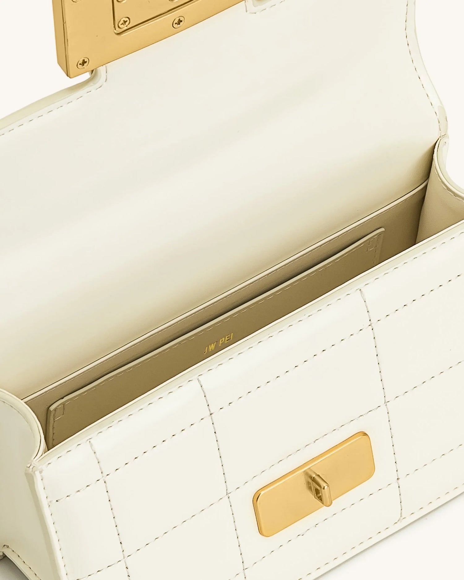 JW PEI White Women Kaia Bamboo Metal Handle Handbag - White SKU: 2T179-2_White Image 04