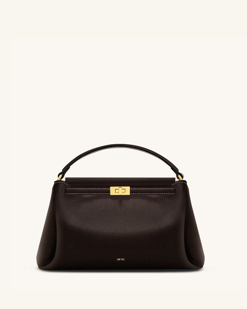 JW Pei Dark Brown Women Carmen Top Handle Bag SKU: 2T192-34_Dark Brown Image 01
