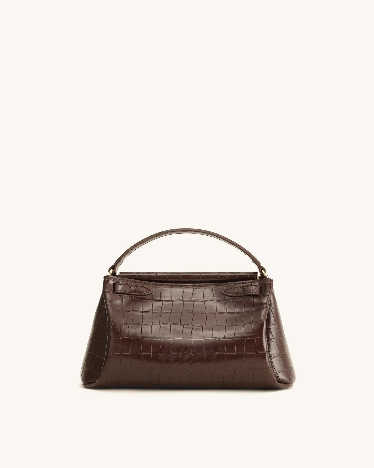 JW PEI Dark Brown Croc Women Carmen Top Handle Bag  SKU: 2T192-36_Dark Brown Croc Image 03