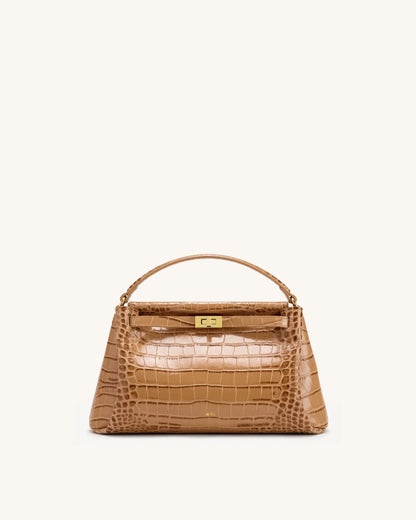 JW Pei Khaki Croc Women Carmen Top Handle Bag SKU: 2T192-38_Khaki Croc Image 01