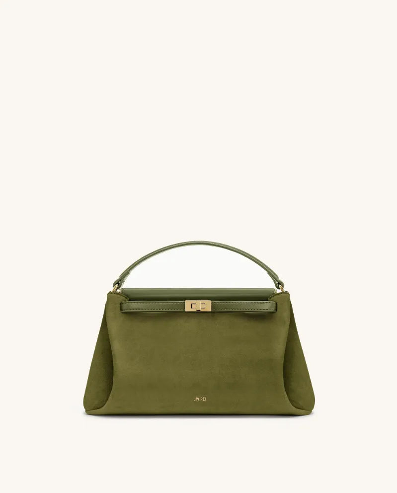 JW PEI Olive Green Women Carmen Faux Suede Top Handle Bag  SKU: 2T192-71_Olive Green Image 01