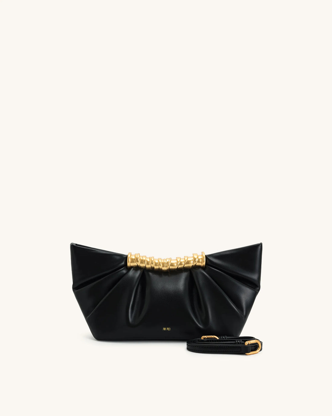 JW PEI_Black_Leia Pleated Clutch_2T195-1_Black_01