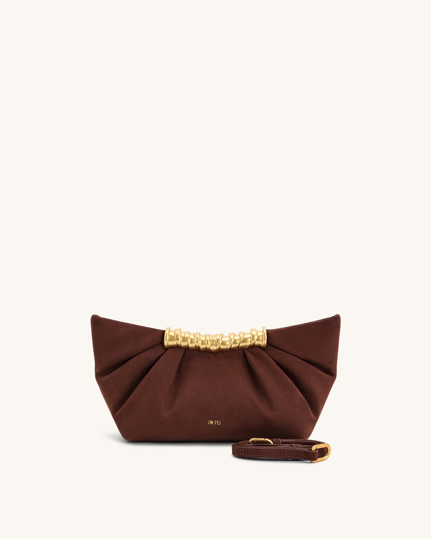 JW PEI_Dark Brown_Leia Pleated Clutch_2T195-3_Dark Brown_01