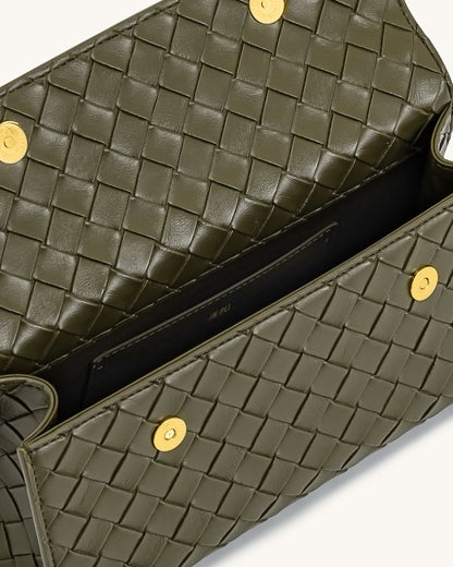 JW PEI_Olive Green_Keyla Weave Texture Top Handle Bags_2T199-7_Olive Green_04