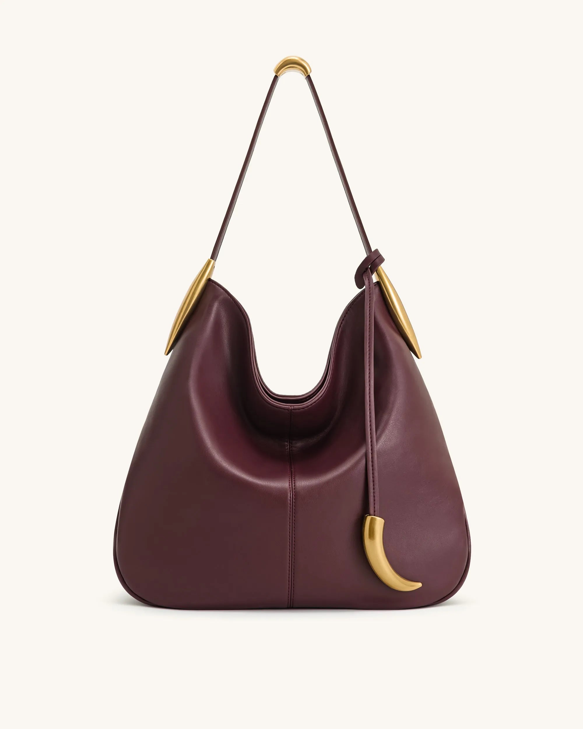 JW PEI_Burgundy_Nina Metal Charm Hobo Bag_2T231-4_Burgundy_01
