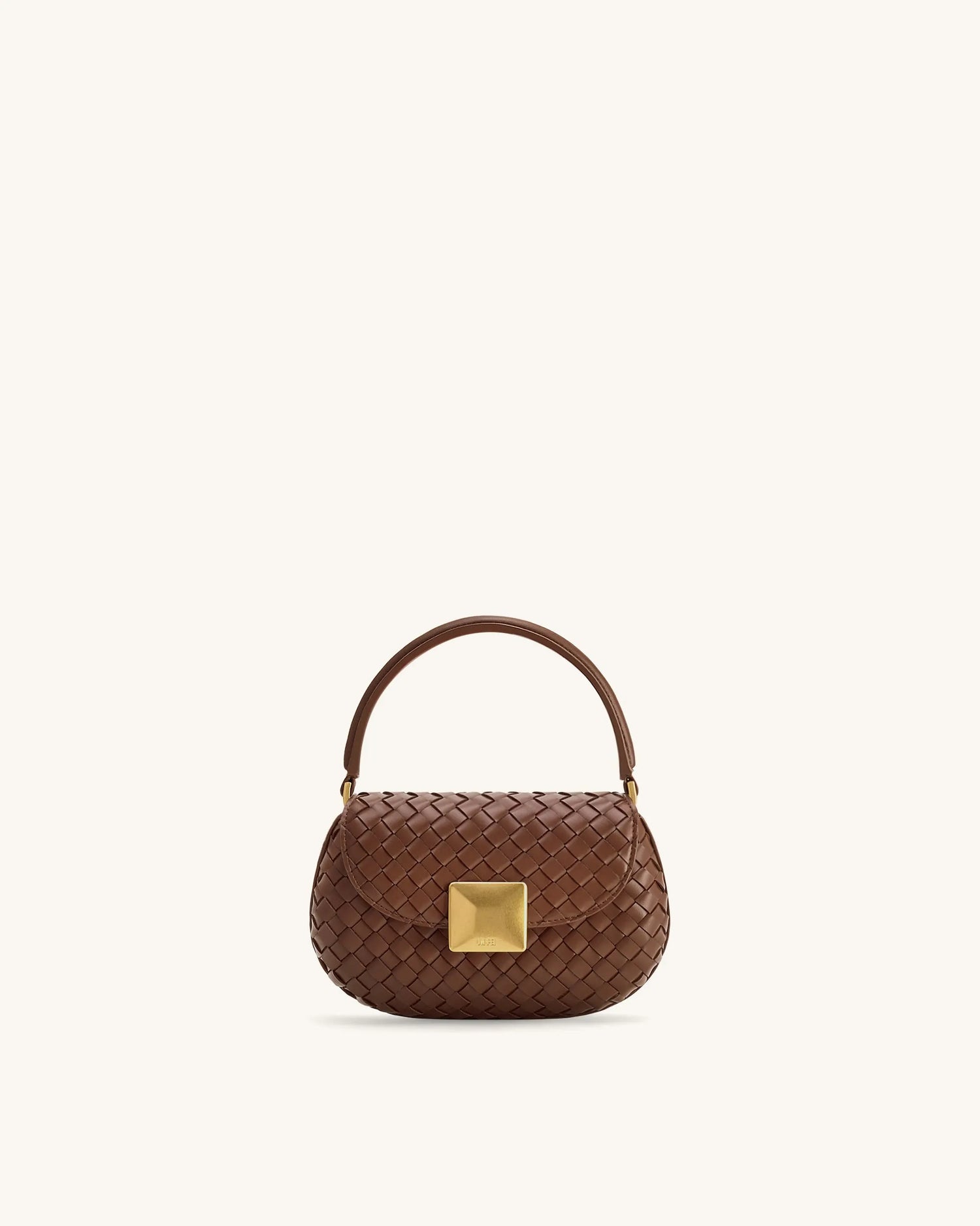 JW PEI Brown Women Zuri Hand Woven Round Top Handle Bag - Brown SKU: 2T246-3_Brown Image 01