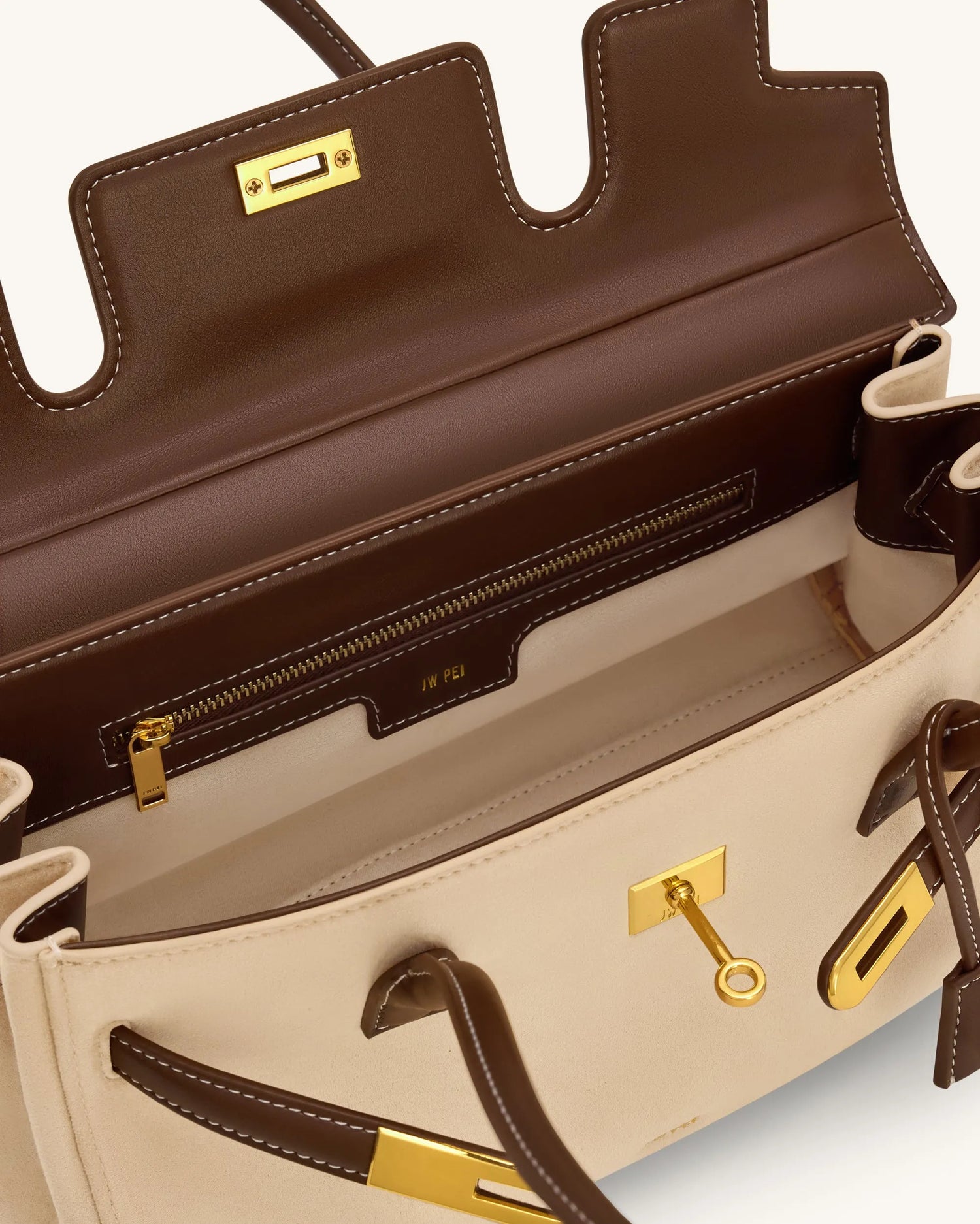 JW PEI_Dark Brown_Yara Faux Suede Shoulder Bag_2T267-33_Dark Brown_04