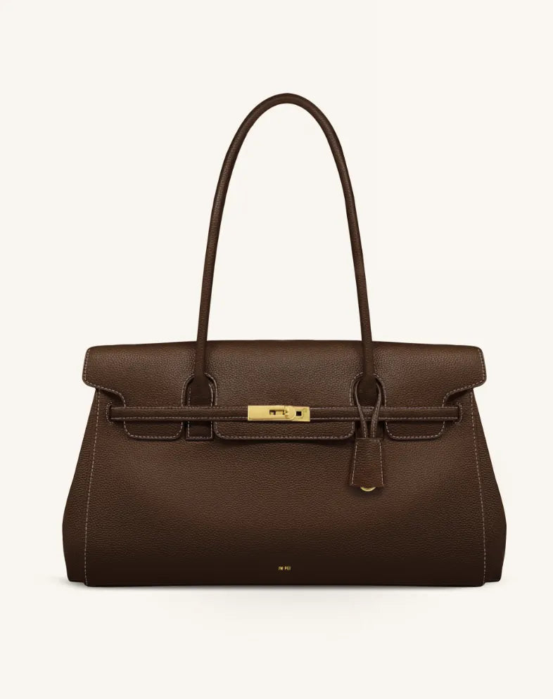JW PEI Chocolate Brown Women Yara Large Shoulder Bag  SKU: 2T267X001-30_Chocolate Brown Image 01