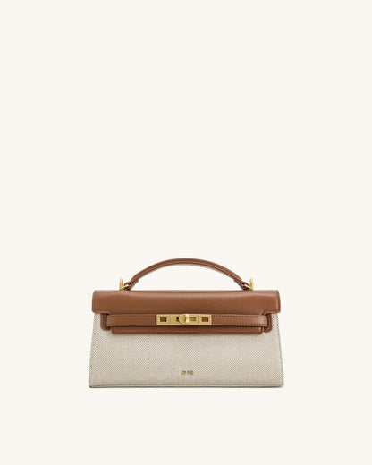 JW PEI Brown Canvas Women Noor Top Handle Bag - Brown Canvas SKU: 2T273-3_Brown Canvas Image 01