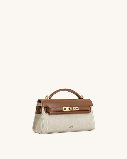 JW PEI Brown Canvas Women Noor Top Handle Bag - Brown Canvas SKU: 2T273-3_Brown Canvas Image 02