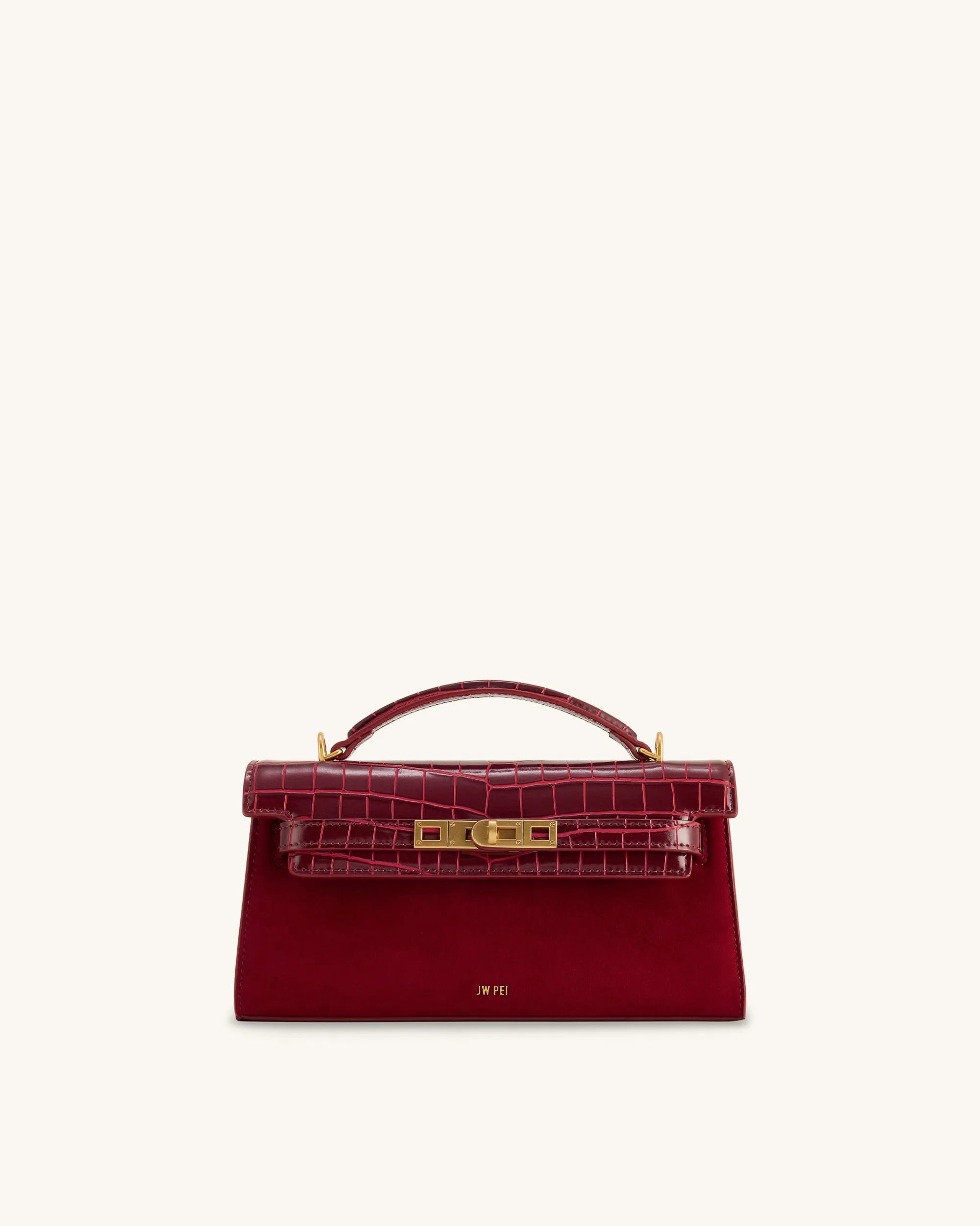 JW PEI_Red_Noor Faux Suede Top Handle Bag_2T273-41_Red_01