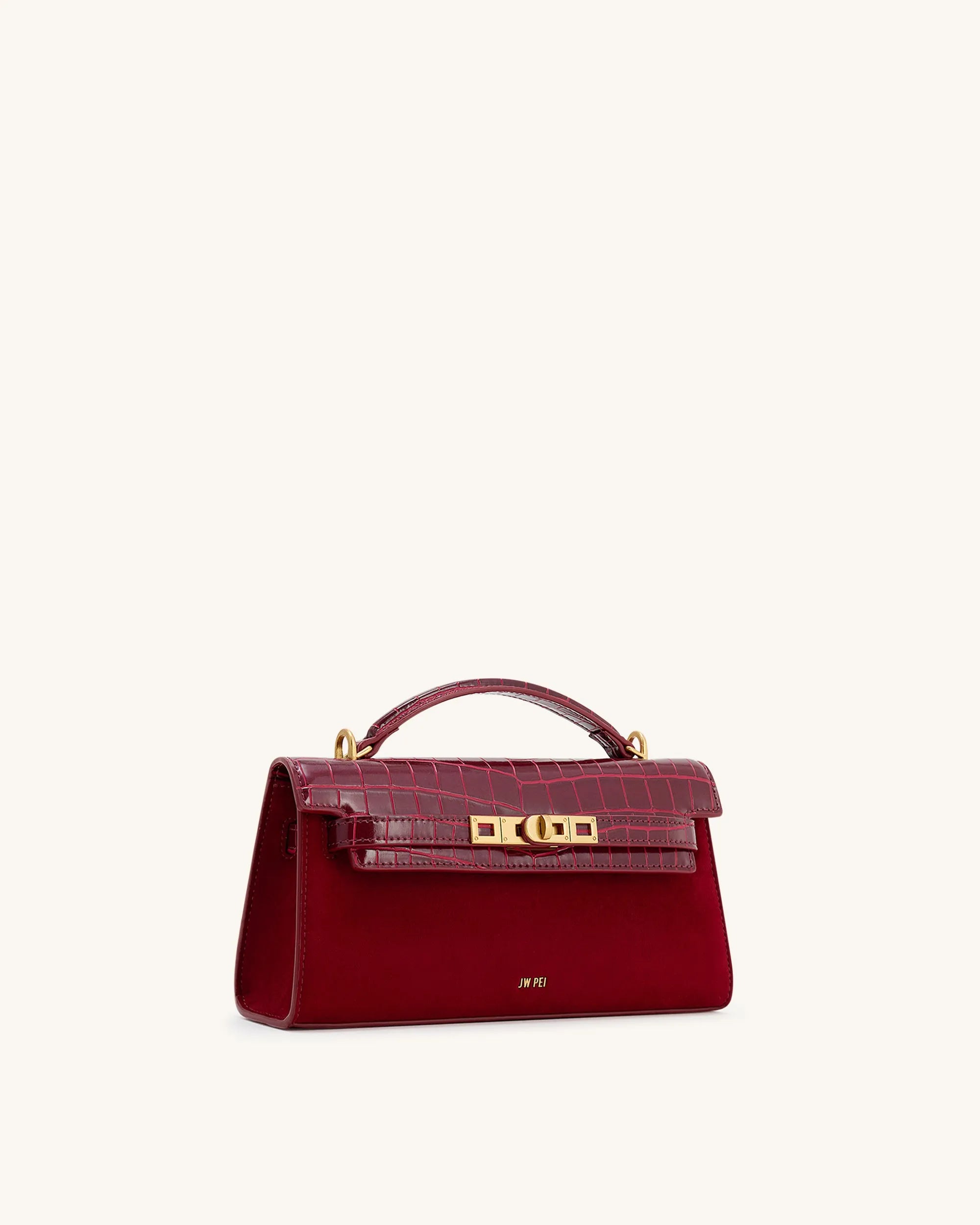JW PEI_Red_Noor Faux Suede Top Handle Bag_2T273-41_Red_02