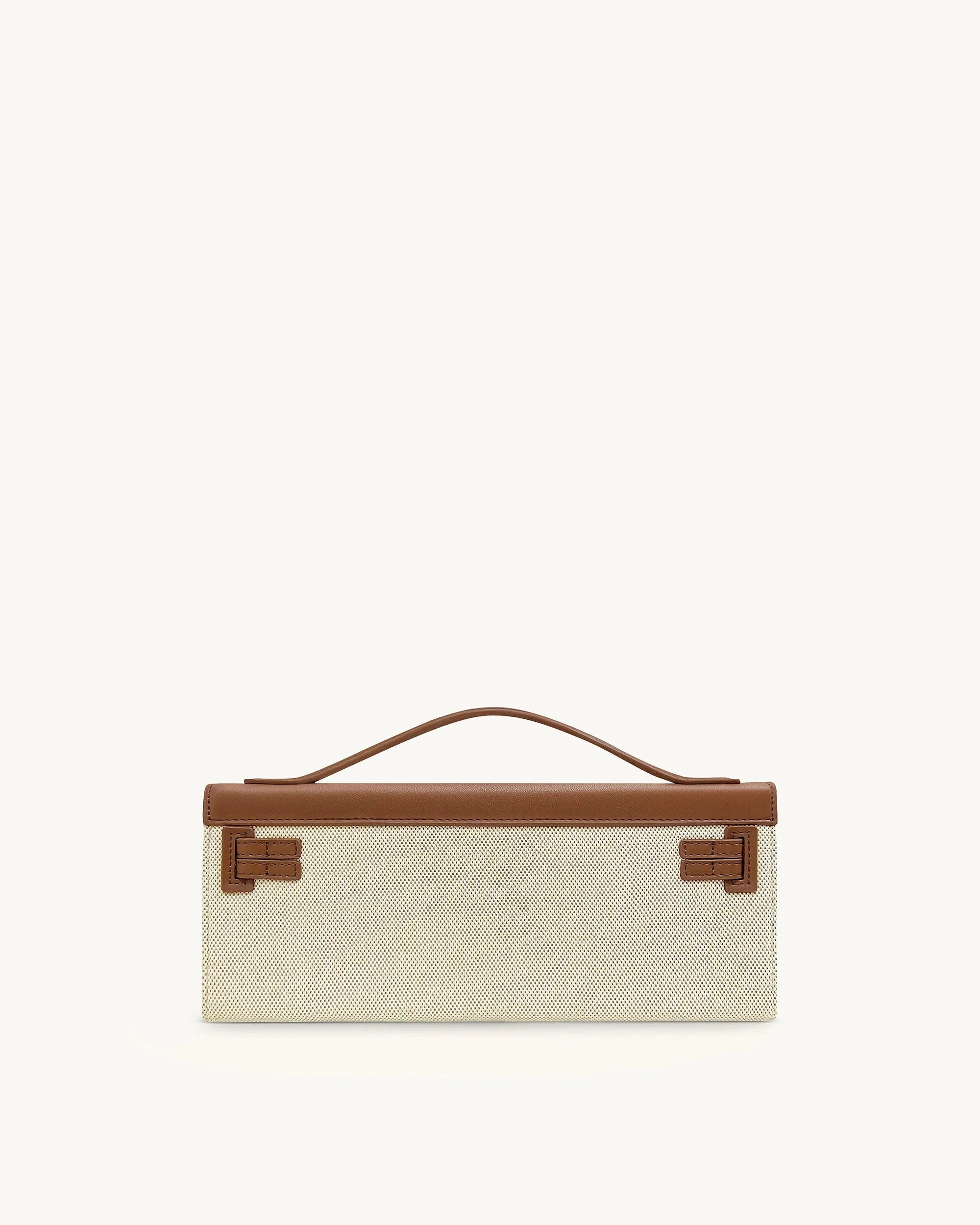 JW PEI Brown Canvas Women Bria Structured Top Handle Bag - Brown Canvas SKU: 2T276-31_Brown Canvas Image 03