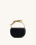 JW Pei Black Women Ione Leopard Shaped Hardware Handle Woven Top Handle Bag SKU: 2T318-1_Black Image 01