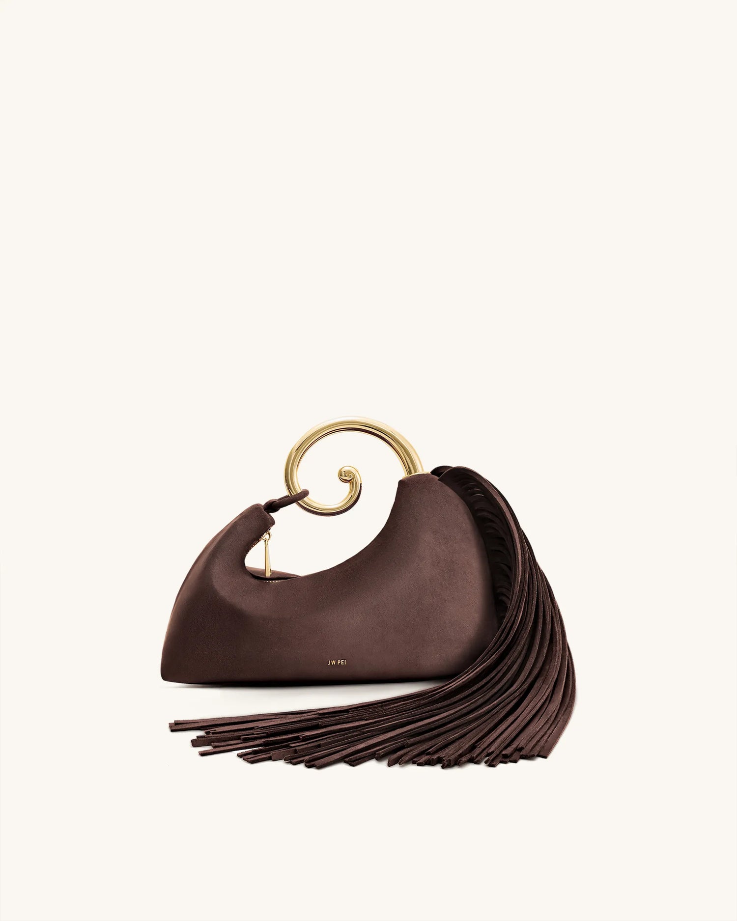 JW PEI Deep Brown Women Nell Fringe Hardware Top Handle Bag  SKU: 2T320-31_Deep Brown Image 02