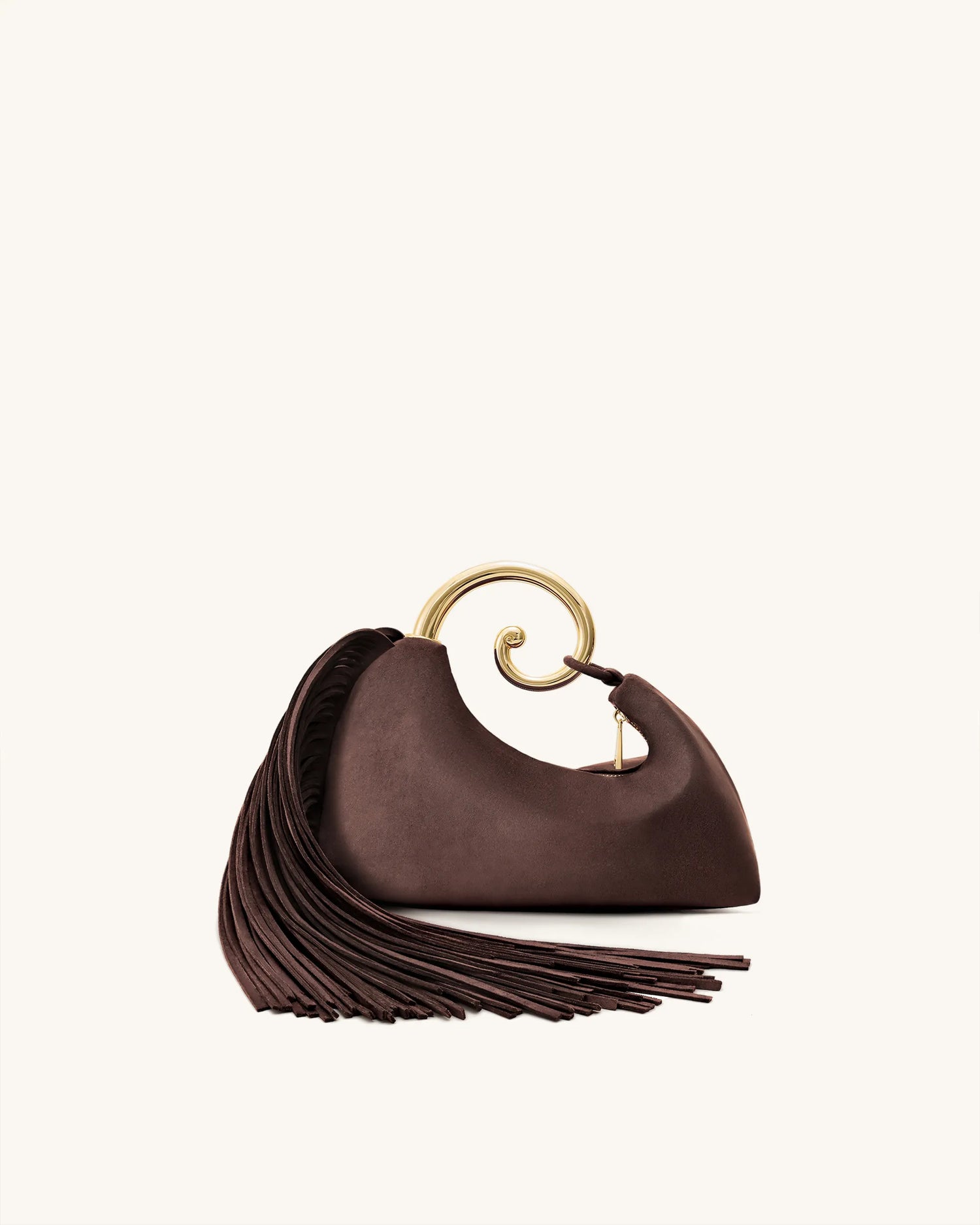 JW PEI Deep Brown Women Nell Fringe Hardware Top Handle Bag  SKU: 2T320-31_Deep Brown Image 04