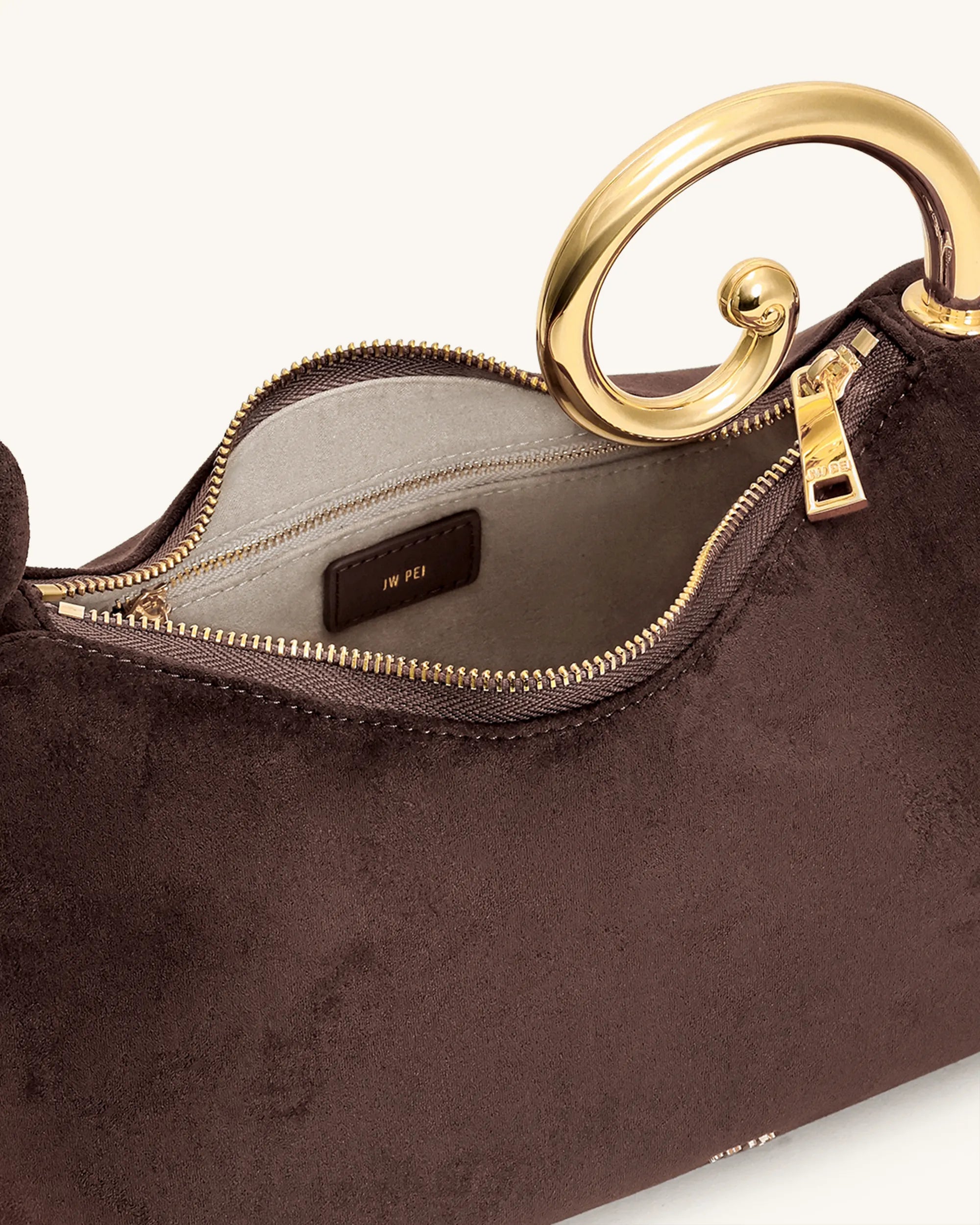 JW PEI Deep Brown Women Nell Fringe Hardware Top Handle Bag  SKU: 2T320-31_Deep Brown Image 05