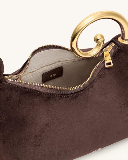 JW PEI Deep Brown Women Nell Fringe Hardware Top Handle Bag  SKU: 2T320-31_Deep Brown Image 05