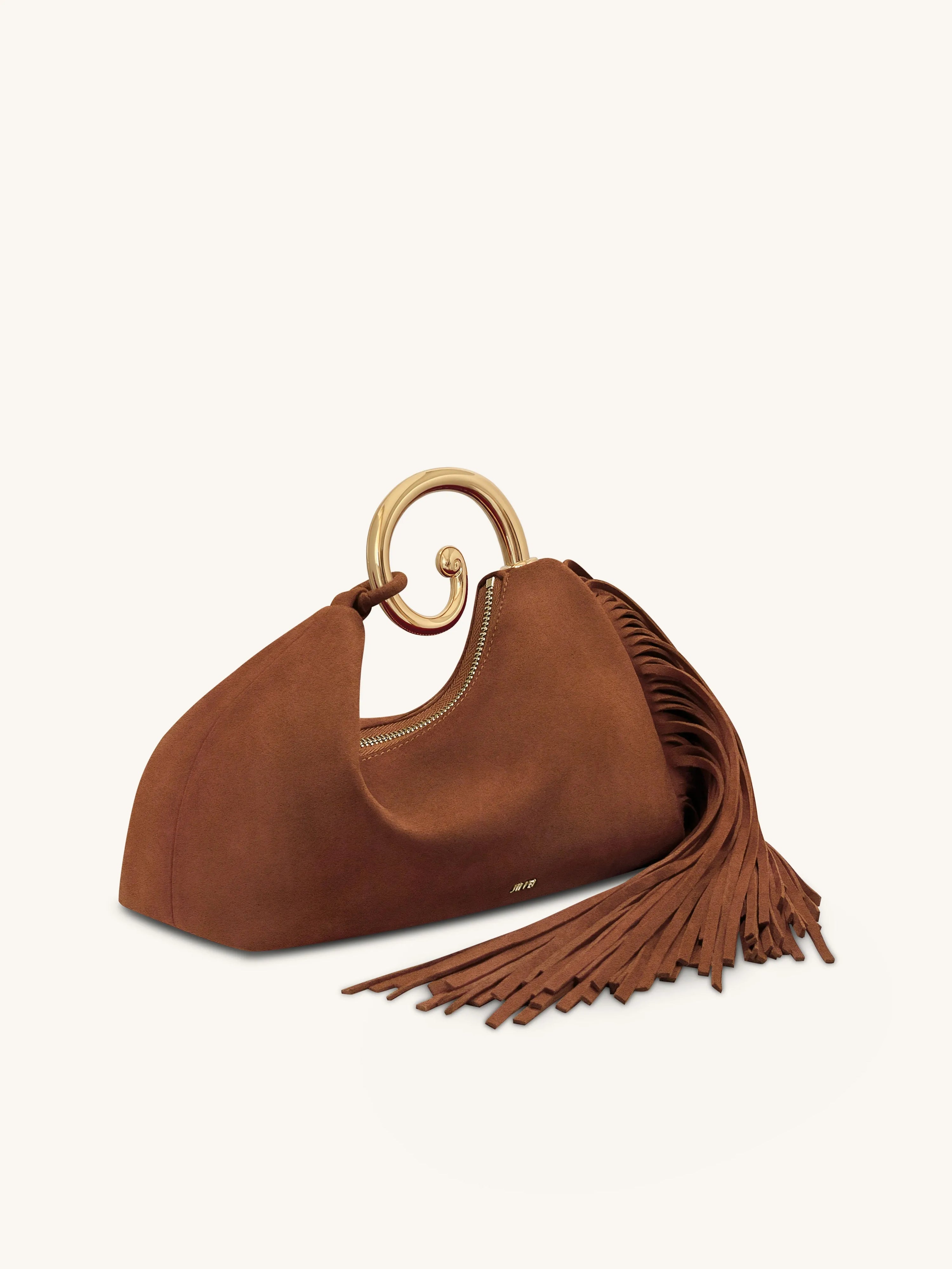 JW PEI Mocha Brown Women Nell Fringe Hardware Top Handle Bag - Mocha Brown - Mocha Brown SKU: 2T320-3_Mocha Brown Image 03