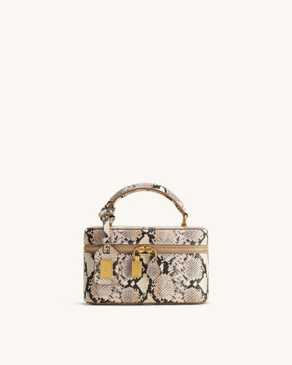 JW PEI Beige Women Cleo Snake-Embossed Box Shape Top Handle Bag  SKU: 2T321-33_Beige Image 01