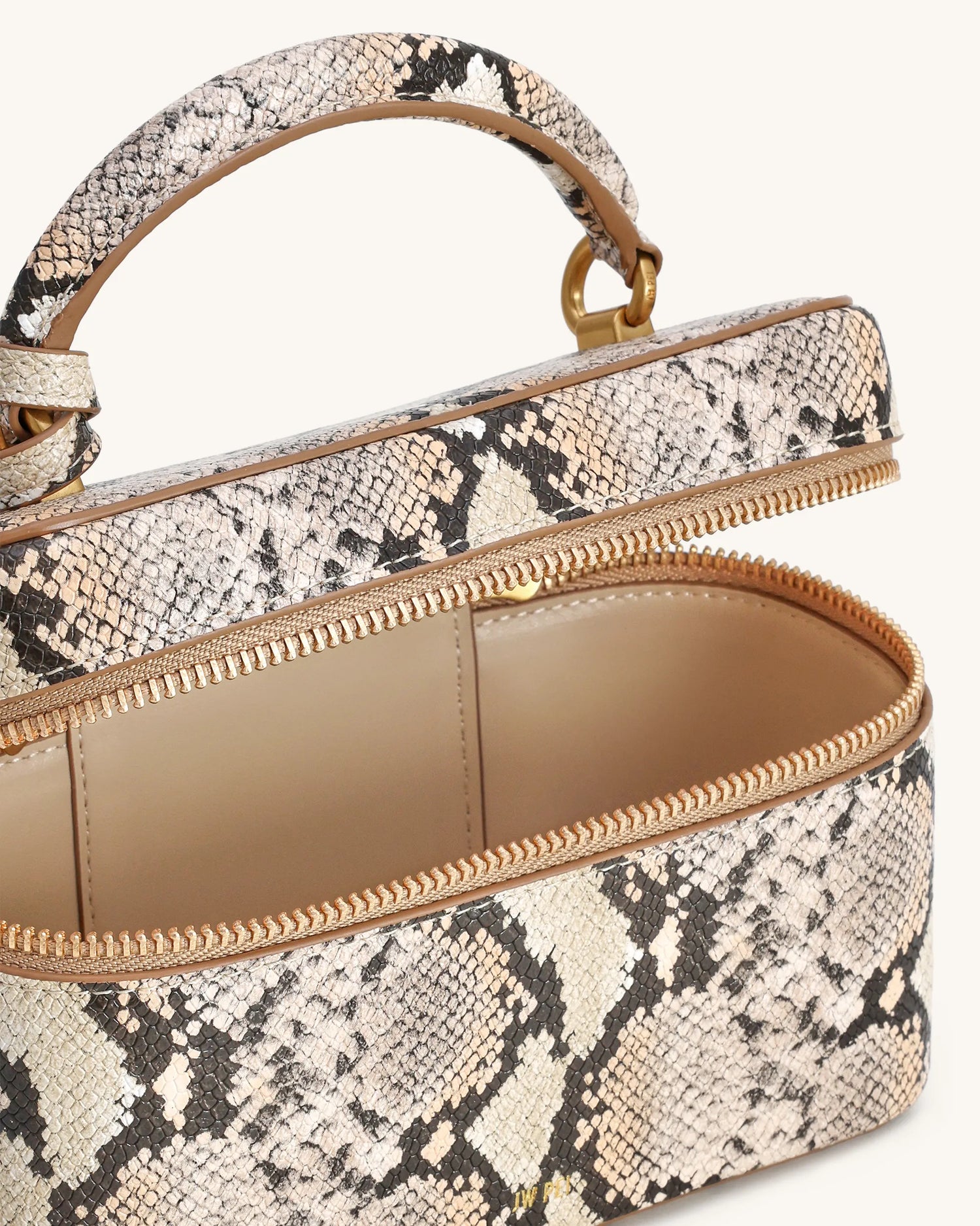 JW PEI Beige Women Cleo Snake-Embossed Box Shape Top Handle Bag  SKU: 2T321-33_Beige Image 03