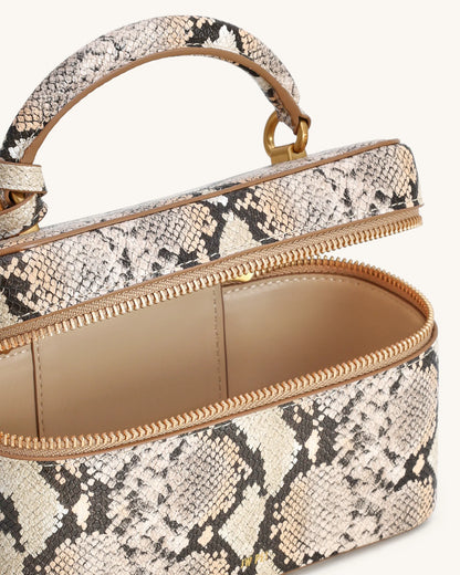 JW PEI Beige Women Cleo Snake-Embossed Box Shape Top Handle Bag  SKU: 2T321-33_Beige Image 03