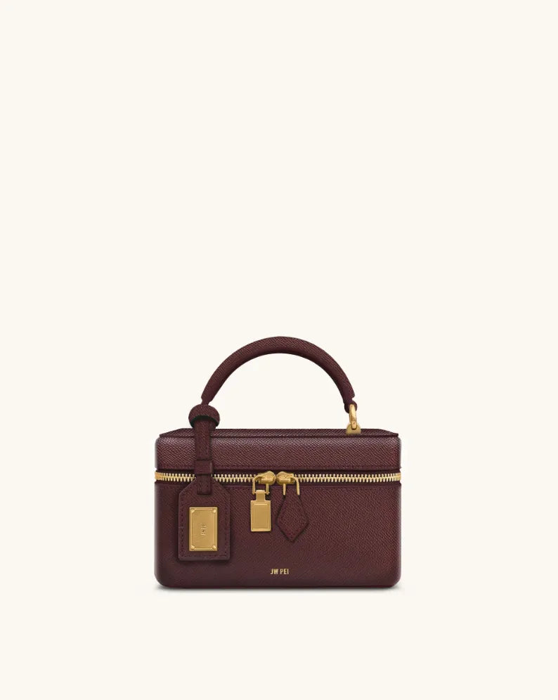 JW PEI Red Women Cleo Box Shape Top Handle Bag  SKU: 2T321-42_Deep Claret Image 01