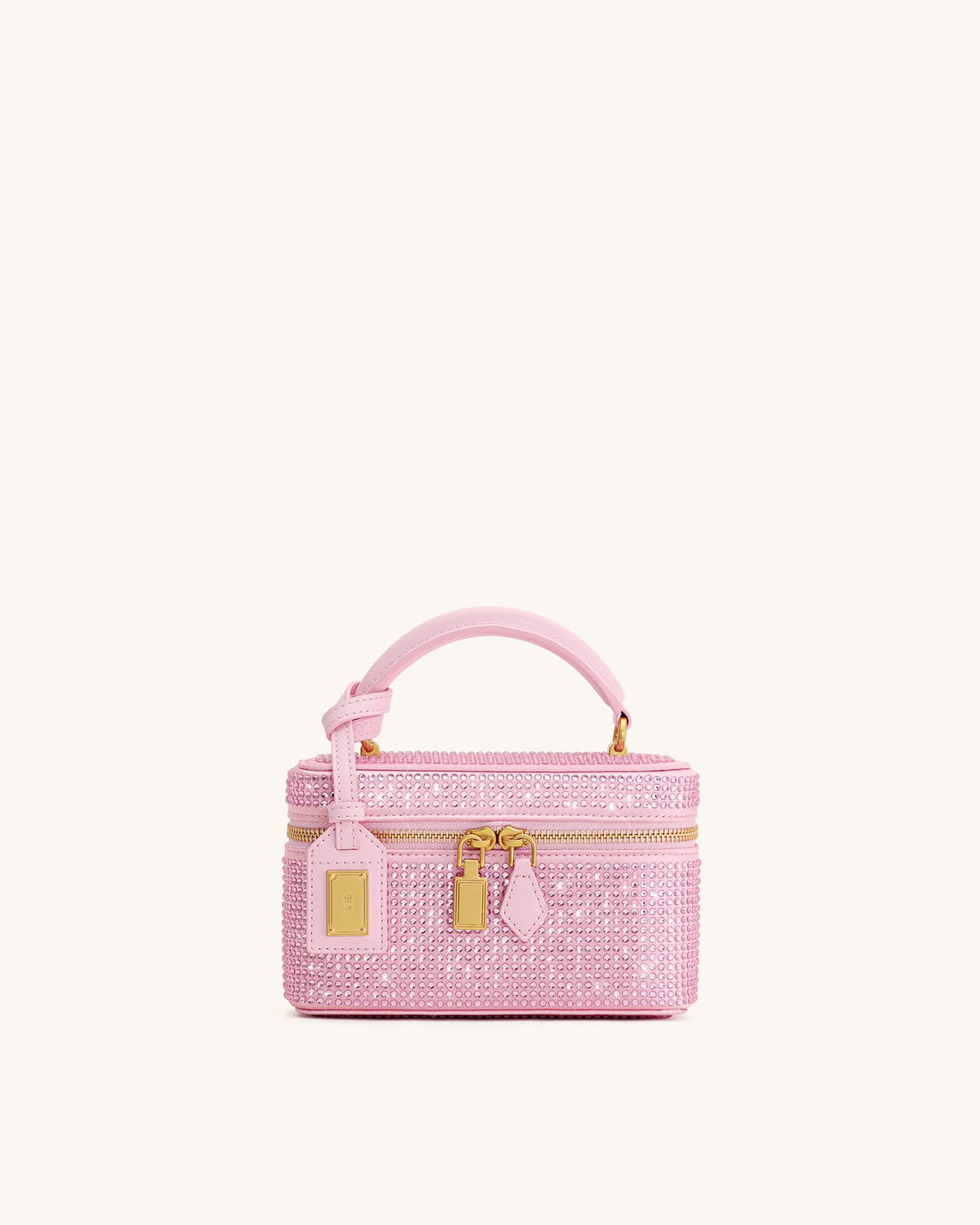 JW PEI Pink  Cleo Artificial Crystal Box Shape Top Handle Bag  SKU: 2T321-4_Pink Image 01