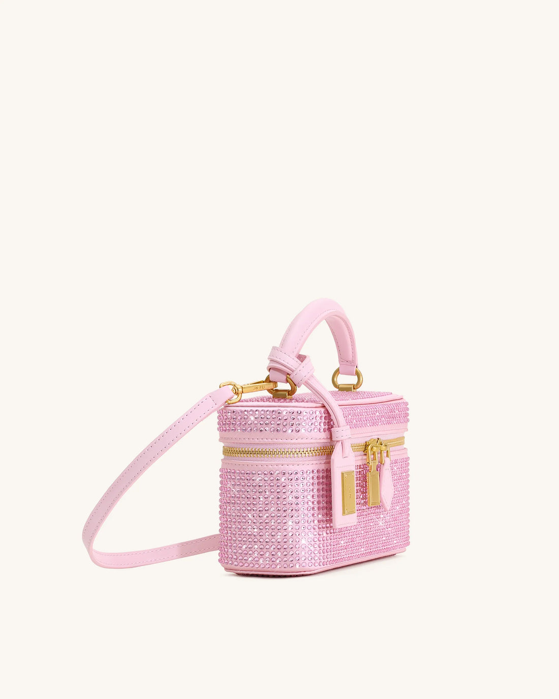 JW PEI Pink  Cleo Artificial Crystal Box Shape Top Handle Bag  SKU: 2T321-4_Pink Image 02