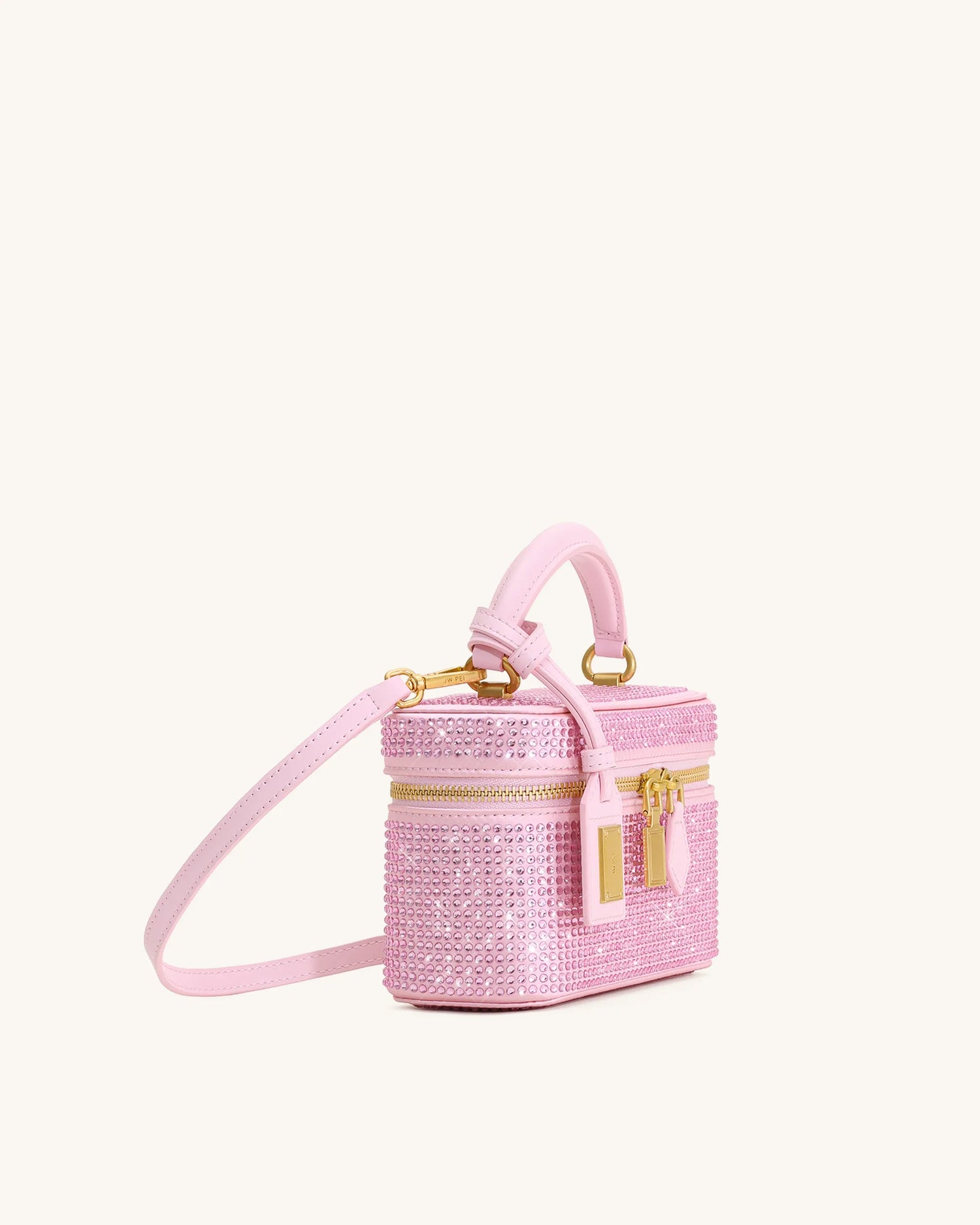 JW PEI Pink  Cleo Artificial Crystal Box Shape Top Handle Bag  SKU: 2T321-4_Pink Image 02