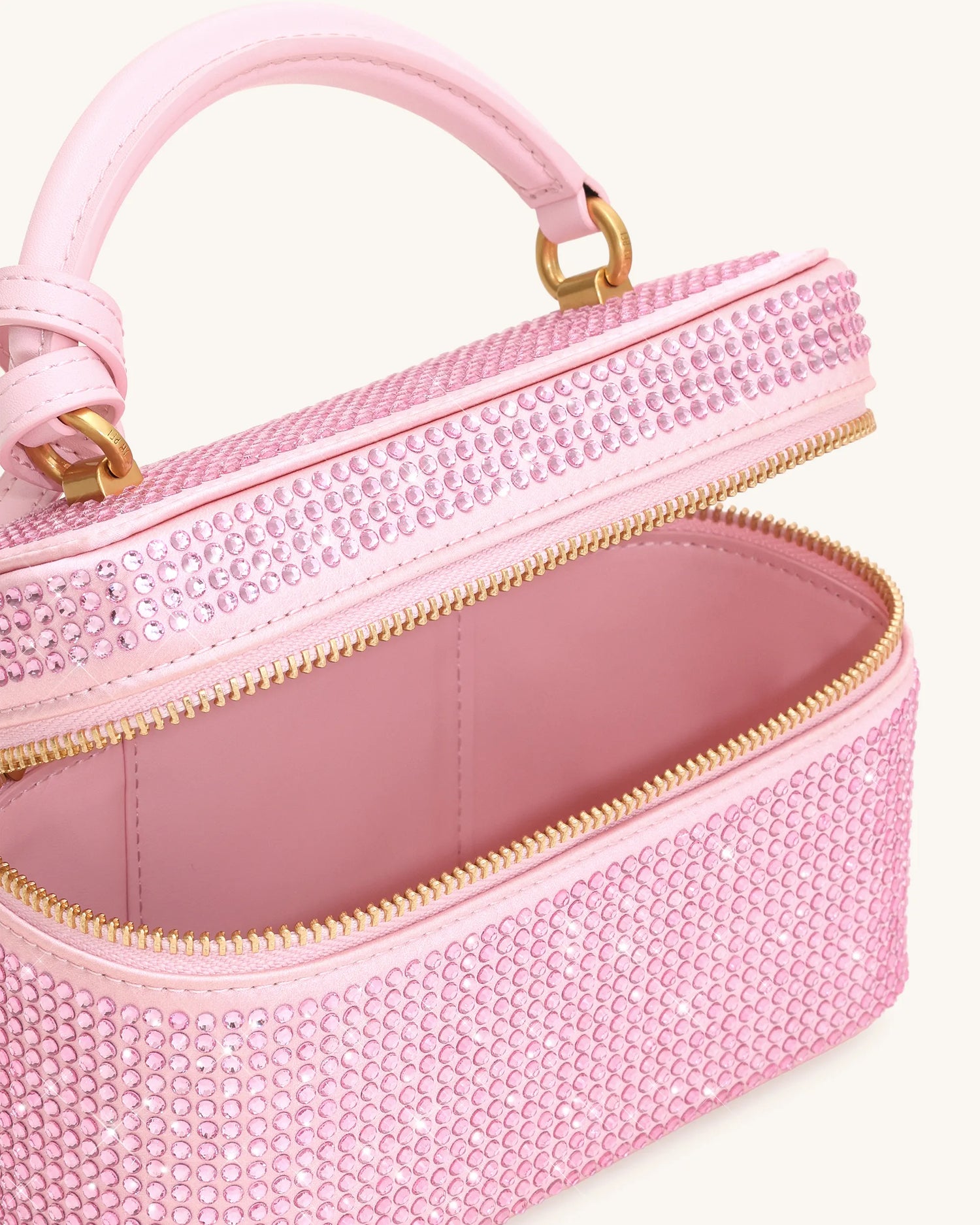 JW PEI Pink  Cleo Artificial Crystal Box Shape Top Handle Bag  SKU: 2T321-4_Pink Image 04