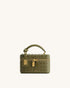 JW PEI Green Women Cleo Woven Texture Box Shape Top Handle Bag  SKU: 2T321-71_Olive Green Image 01